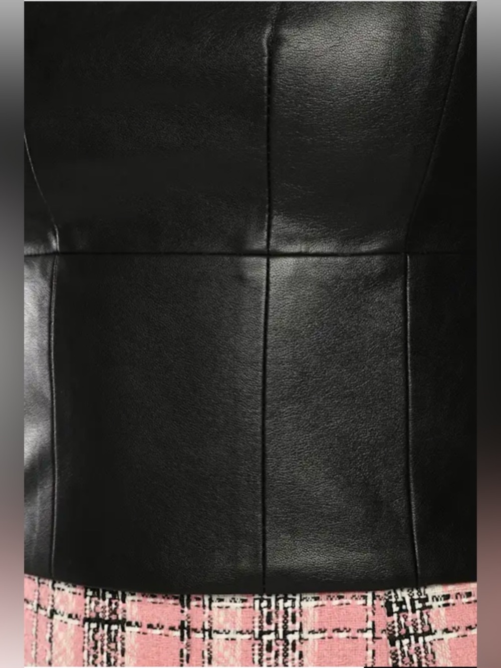 Lulu's Faux Leather Top, New with tags - Picture 3 of 9